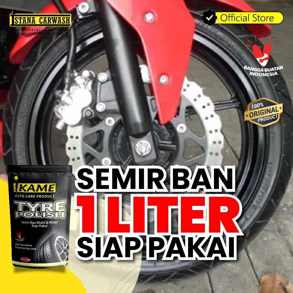 Cuci Gudang  Semir Ban / Pengkilap Ban / Penghitam Ban Mobil Motor 1 Liter ( Ekonomis ) Ikame