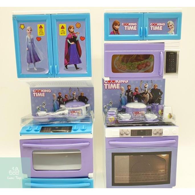 Mainan Anak Perempuan Masak Masakkan Alat Dapur Happy Kitchen Set Frozen Elsa Anna BP6649
