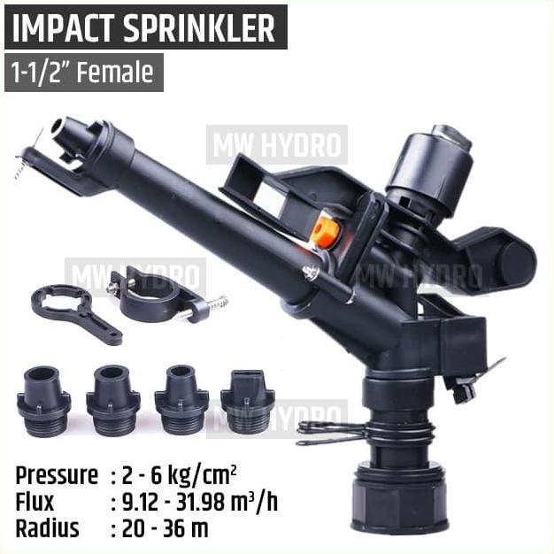Impact / Impulse Sprinkler, Big Rain Gun, 1-1/2" / 1.5 inch