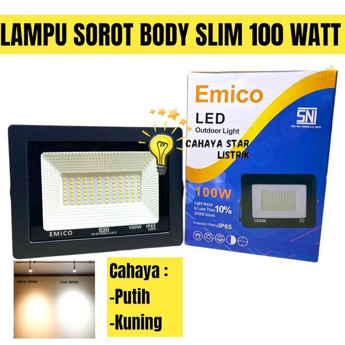 Allthebest LAMPU SOROT LED PUTIH / WARMWHITE EMICO 100 / 200 WATT