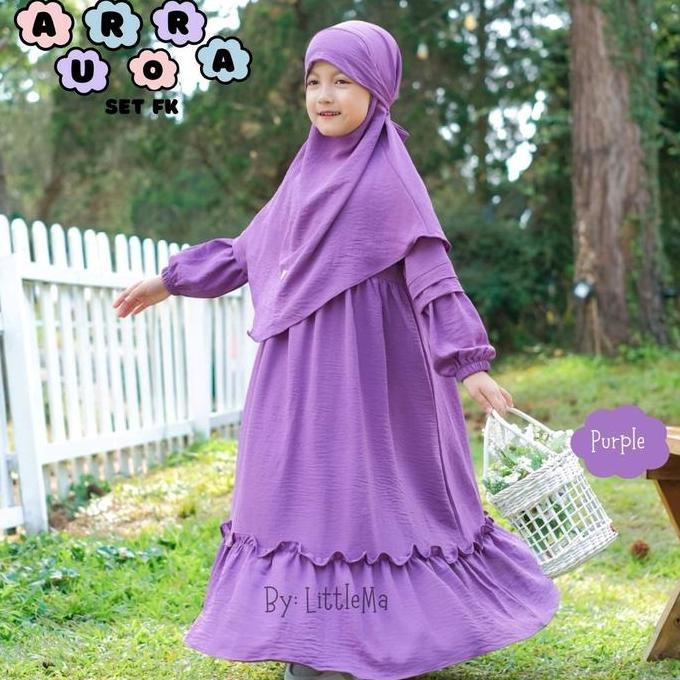 Pakaian Muslim Anak Perempuan Mewah Usia 3- Tahun set gamis anak busana muslim anak 1013 tahun gamis