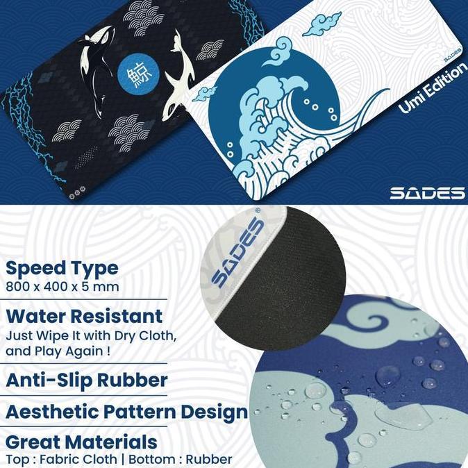 Mainajaa- Sades Sd84 Kujira / Umi / Kinton / Rasta Gaming Mousepad / Deskmat