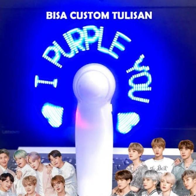 Intanstikebeef - Kipas Tulisan LED Custom Fan Magic Souvenir Unik Wedding Konser Pesta
