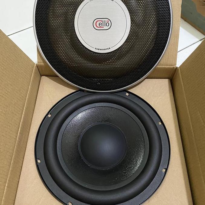 Promo Subwoofer cello slim 8 inch W8S lengkap dengan grill.  Impedansi 4 ohm , nominal daya 100 watt