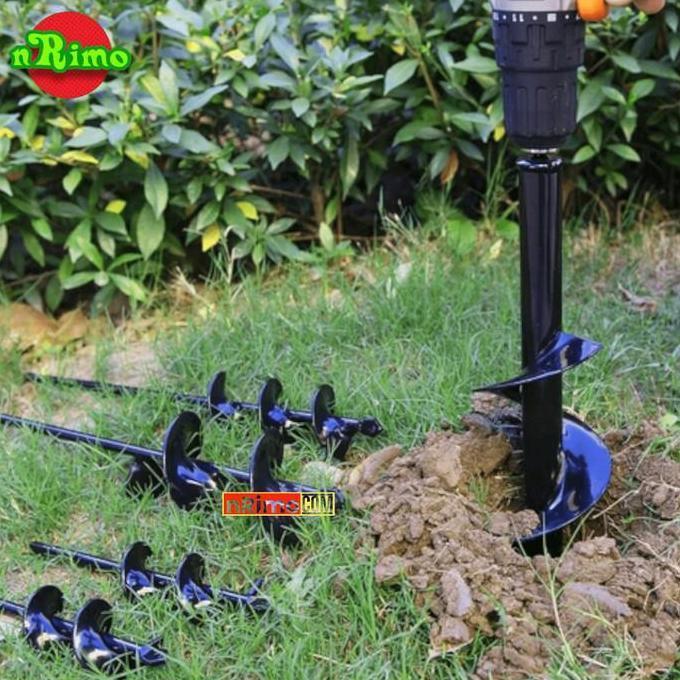 Powerx- Mata Bor Tanah Biopori Alat Pelubang Tanah Penggali Taman Kebun Auger Spiral Drill Bit For P