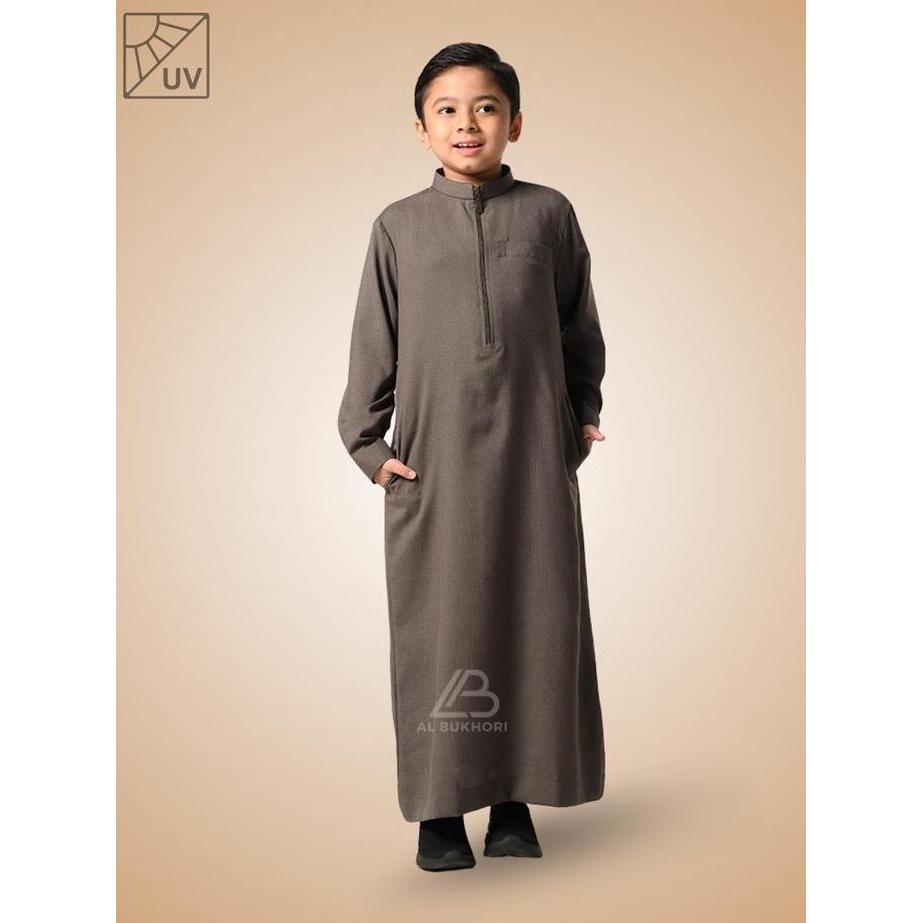 Al Bukhori - ANTI UV Jubah Anak Gamis Laki Laki Thobe Premium 4 - 12 Tahun Lengan Panjang - Jubah Ay