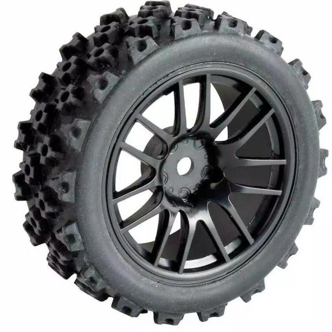 Lansungkirim- 1Pcs Velg + Ban Offroad Buggy Rc 1/14 Zd Wltoys 144001 Hsp Remo Hsp