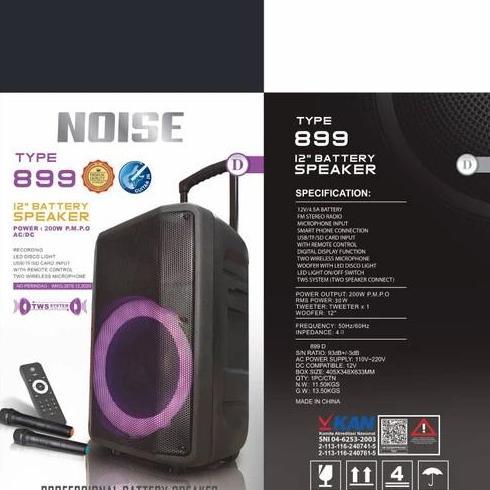 Speaker portabel Noise 899 D Original Speaker 12 Inch Bluetooth terlaris