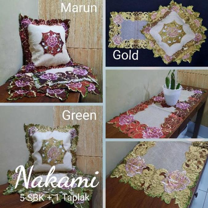Sarung Bantal Kursi Set Bordir Import