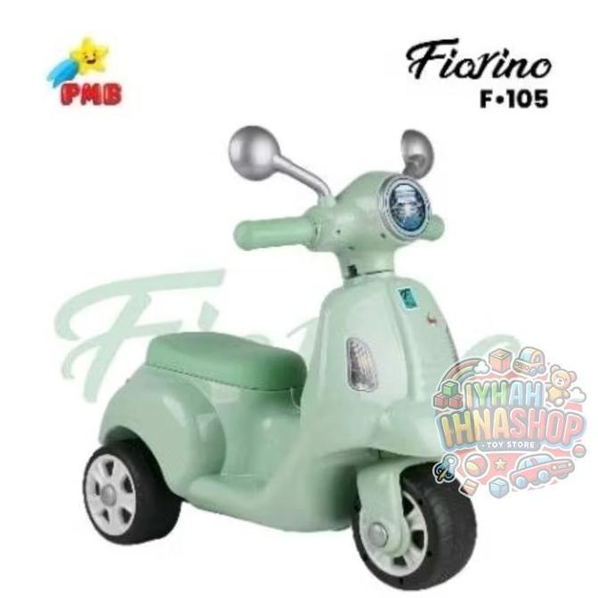 Lansungkirim- Mainan Anak Vespa Foot To Floor F 105 Fiorino Pmb Mainan Musik Motor Plastik Toys
