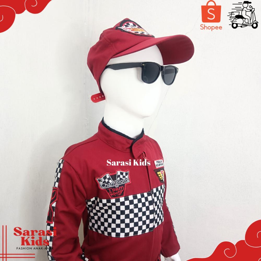 Sarasi - Baju Profesi Anak - Baju Balap Anak Laki Baju Pembalap Anak Kostum Pembalap Anak Stelan Pem