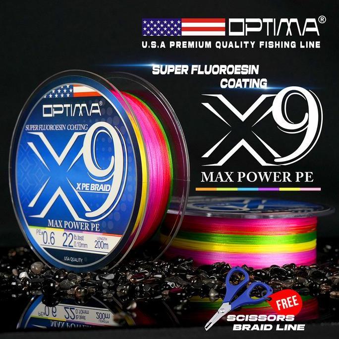 SENAR PE OPTIMA MAX POWER X9 CASTING SHORE 300M & 400M