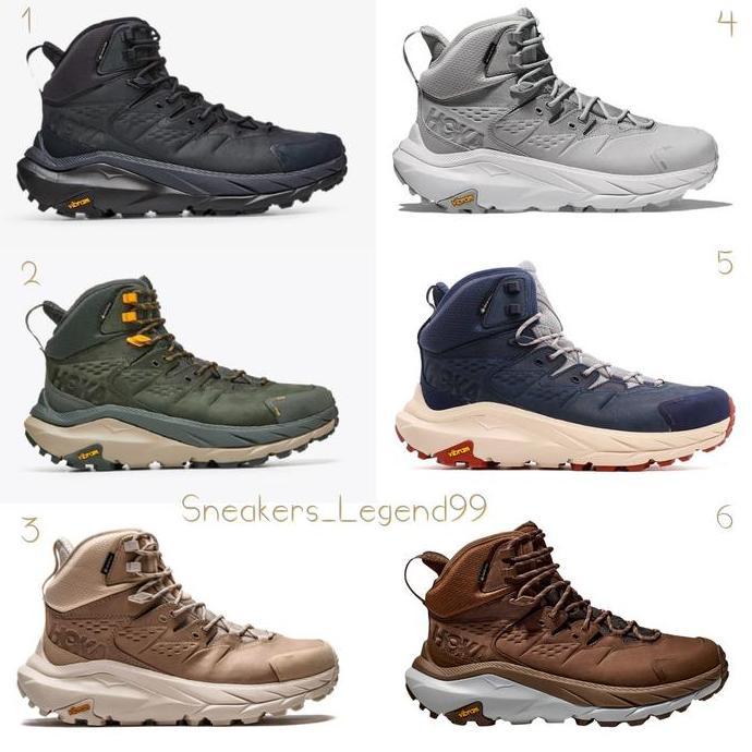 Sepatu Gunung Boot Hoka One Kaha Vibram Gore-Tex Cream Grey Premium terlaris