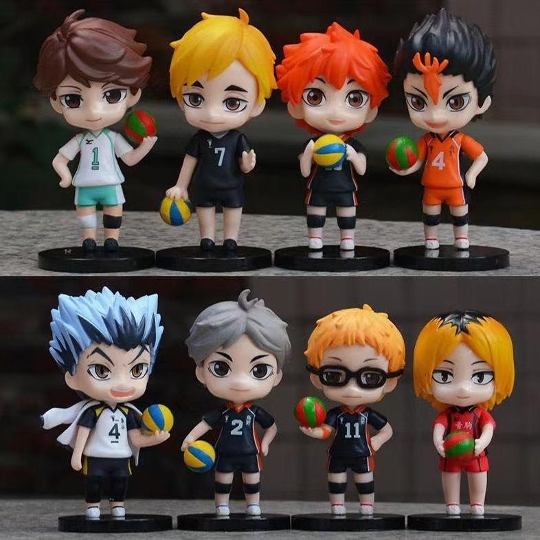 Figure Anime Haikyuu Volley Set 8 Pcs Hinata Oikawa