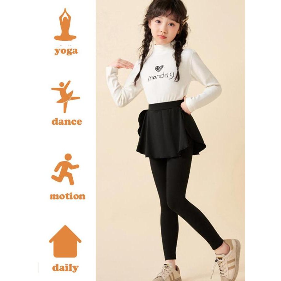 Lansungkirim- Celana Legging Rok Type 2 / Celana Legging Rok Olahraga Gym Anak Perempuan  / Celana O