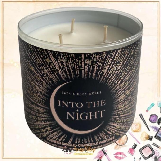 OK BBW INTO THE NIGHT 3-WICK SCENTED CANDLE 411GRAM *