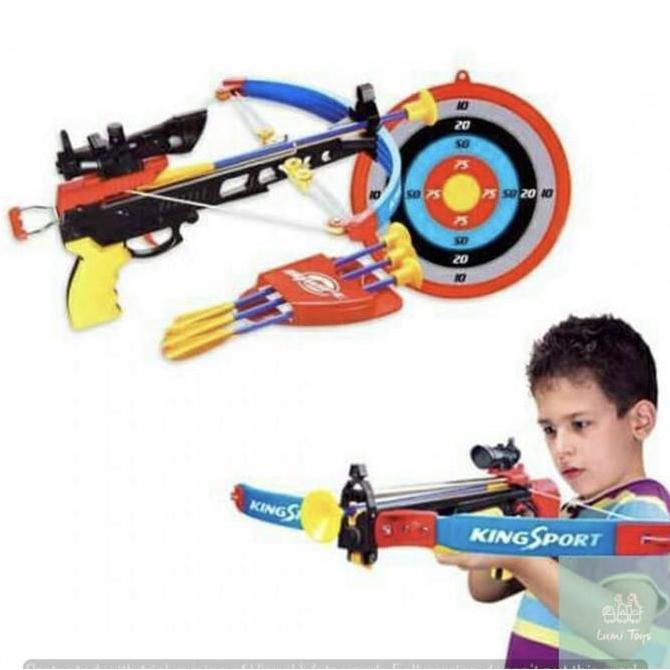 Mainan Anak Crossbow Memanah Panah Set Panah Panahan Tembakan