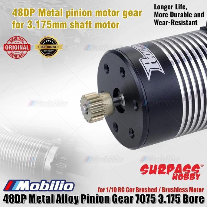 Lansungkirim- Metal Pinion Motor Gear Surpass Rocket 48 Dp 3.175 Mm Shaft 13T