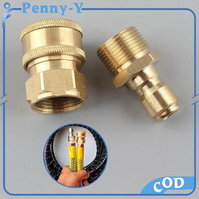 Tmn- Sepasang Konektor Pencuci Bertekanan M22 Male & M22 Female