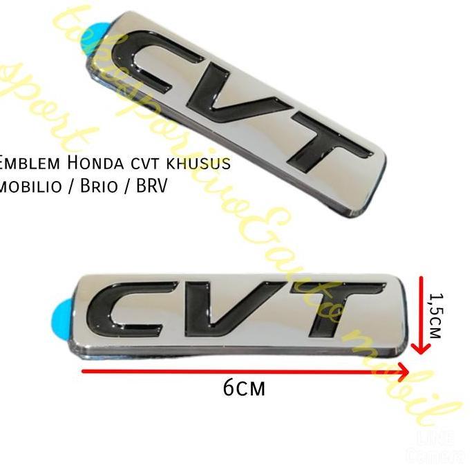Emblem Tulisan Honda Cvt Mobilio Brv Brio Chrome Honda Cvt Ready