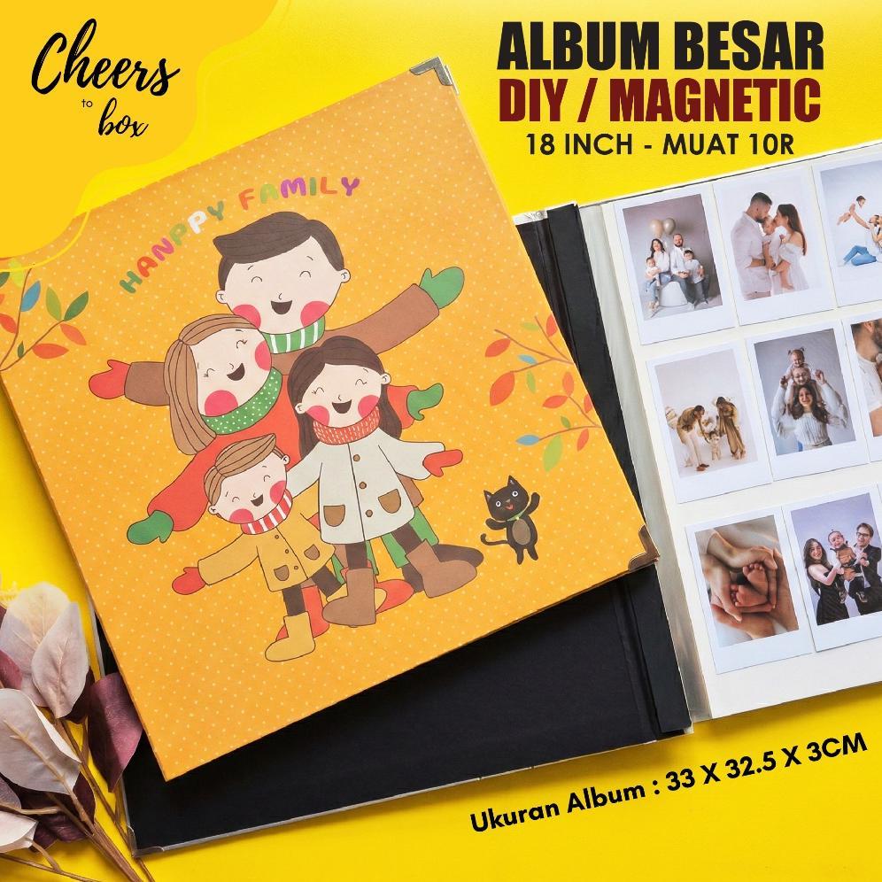 [GRY] BUKU ALBUM DIY Besar / Tempat Foto Ukuran 2R Sampai 10R / Album Magnetic Tempel sesuai Keingin