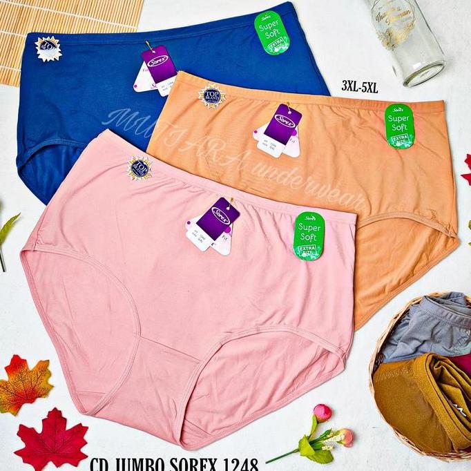 Celana Dalam Jumbo Wanita Sorex 1248 Size 3xl-5xl Celana Dalam Maxi