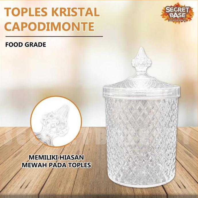 [COD] (ISI 6pcs) TOPLES KRISTAL - Toples Lebaran Kue / Toples Plastik Bening