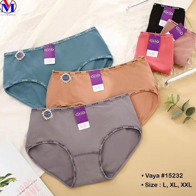 Lusinan | Celana Dalam Wanita Katun Lembut Karet Pinggang Vaya - Vaya 15232