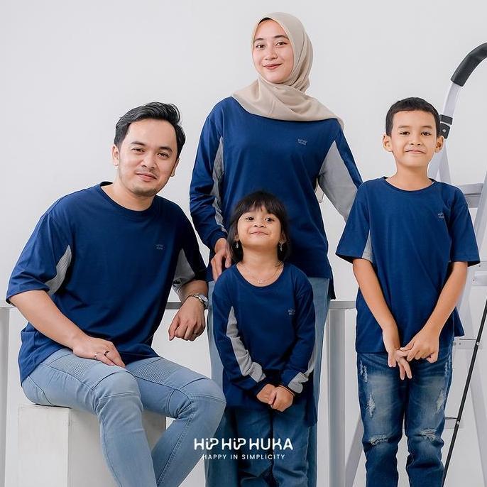 HipHipHuka - Baju Couple Keluarga Family Set Pakaian Keluarga Polos Kombinasi Pusaka Series kaos  co