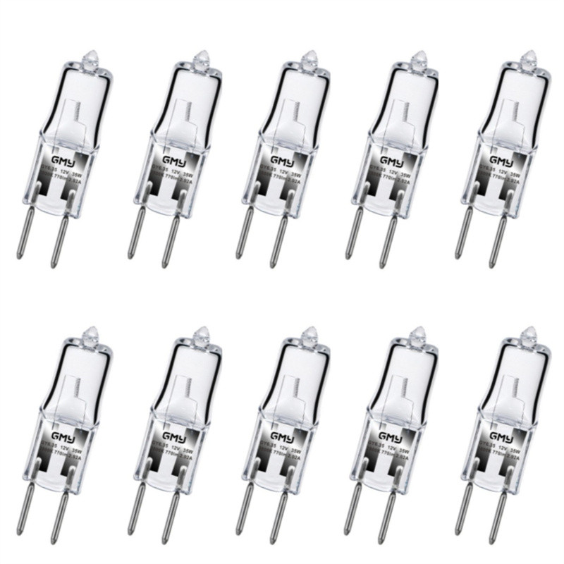 10 pcs G4 Bohlam Halogen 12V 5W 10W 20W 35W 50W G4 Bohlam Halogen Lampu Bola Lampu Bola Lampu JC Bi-