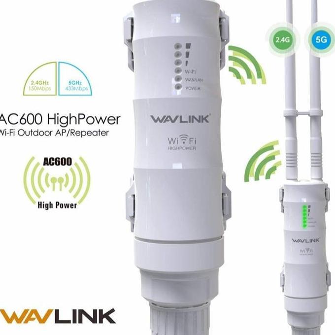 TERBARU - Wavlink AC600 HighPower Wi-Fi Outdoor AP/Repeater sperti tplink eap110