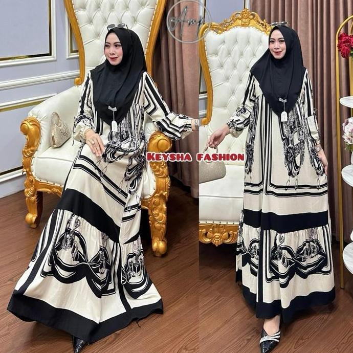 Gamis rayon set hijab Jersey premium
