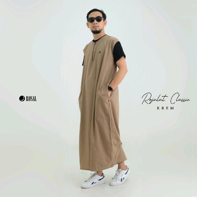 ROSAL - Rompi Sholat - Rojulat Classic - Rompi Shalat model Jubah gamis pria - Rompi Muslim - Rompi 