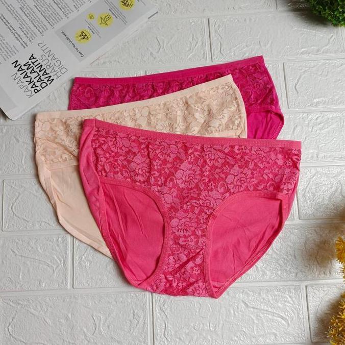 CD WANITA RENDA FULL KATUN TRANSPARAN - CELANA DALAM WANITA DEWASA BAHAN KATUN TRANSPARAN BY FFSTOR6