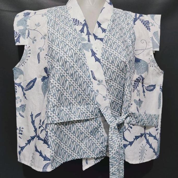 ROMPI CROP PAKAI SABUK/ROMPI BATIK LENGAN PENDEK KATUN. Atasan Wanita modern