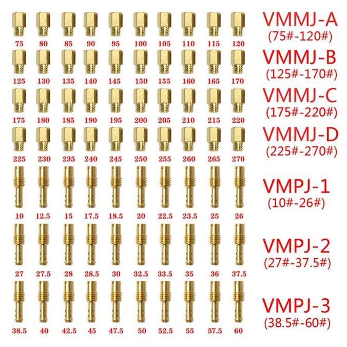 10 set Main Pilot jet Mikuni VM TM VM22 VM24 VM26 VM28 Ninja Satria R