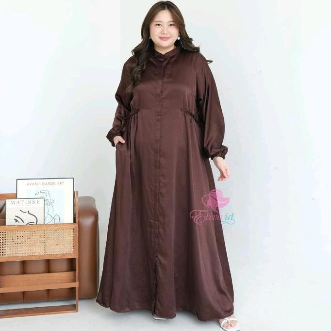 Jumbo Gamis Vivian polos maxmara marbela mahogany ld 120 130 140 cm