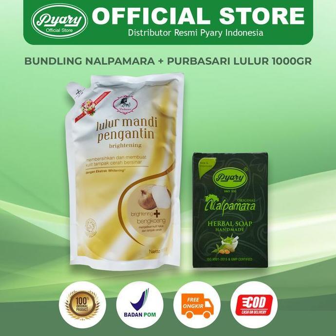 Grosir Bundling Purbasari Lulur Mandi Pengantin Bengkoang 1000Gr + Nalpamara