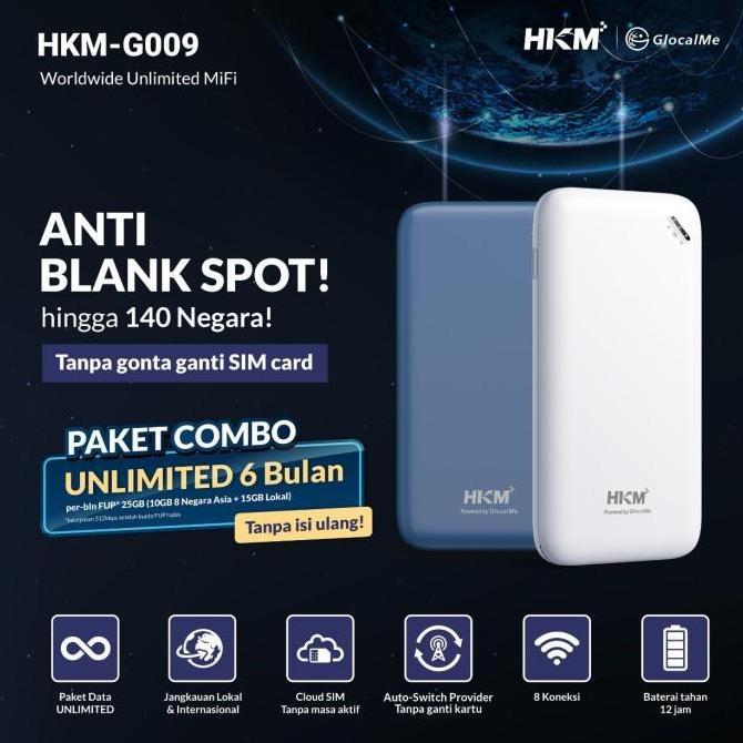 MIFI ROUTER HKM G008 SPEED 4G LTE BUNDLING XL GO IZI (UNLOCK)