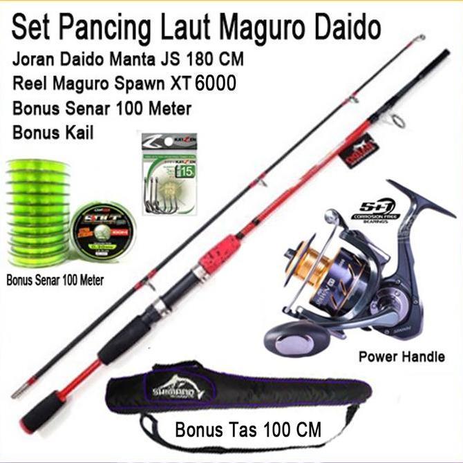 Set Pancing laut Maguro dan Joran daido 180CM Original