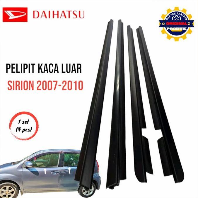 1 Set Pelipit Kaca Luar Daihatsu Sirion 2007-2010 Karet Weather Strip