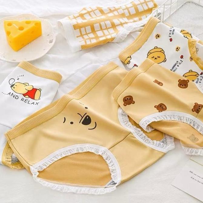 CD wanita import isi 3 6 12 pcs celana dalam motif lucu sempak cewek renda lembut adem nyaman size M