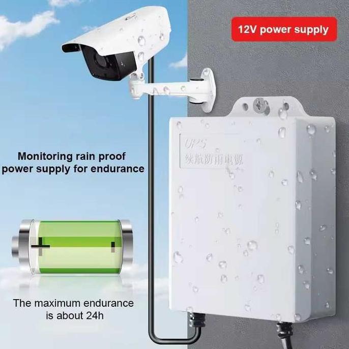 DF207 >> Mini UPS Waterproof 12V Outdoor for WiFi Router CCTV with charger S360