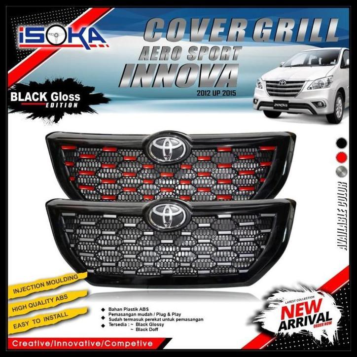 TERLARIS GRILL GRILL DEPAN MOBIL INNOVA 2012-2015 HITAM 