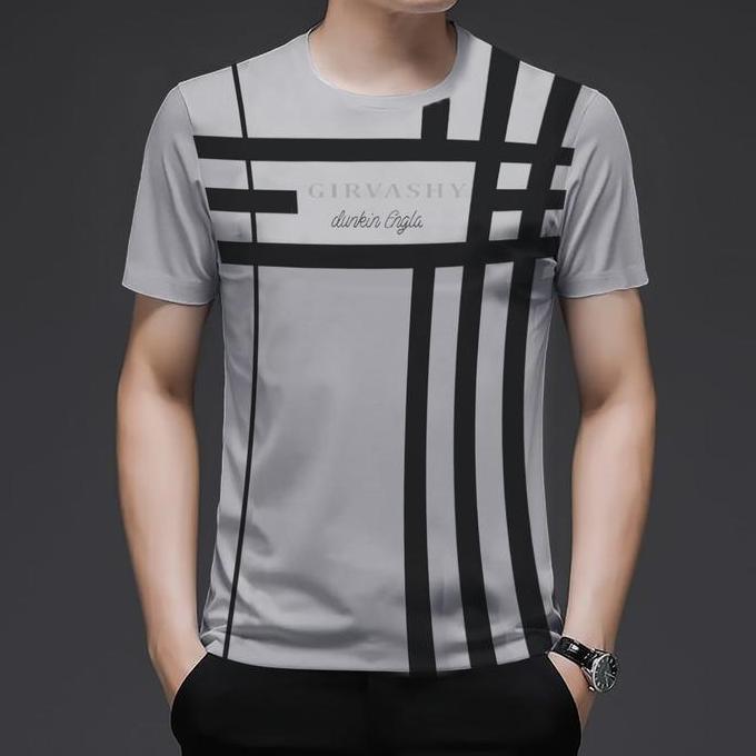 OOTD 9SEVEN-baju kaos GIRVA // kaos distro lengan pendek // kaos keren kekinian Santai Motif Sablon 