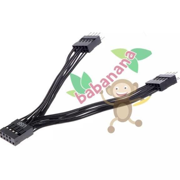 Wizard- Usb 9Pin Splitter Front Header Extension Cabang 9 Pin Extender Hub
