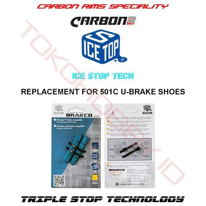 Brakco R501 Carbon Rims Pads Refill Replacement Kampas Rem Ubrake 501C HARGA SPESIAL