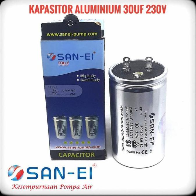 kapasitor aluminium pompa air 30uf TERBARU