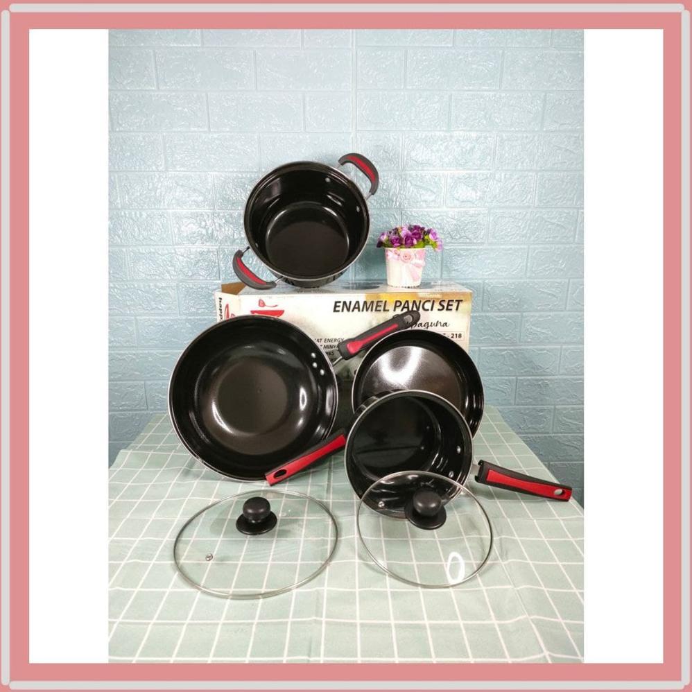 YOHOYO - Panci enamel set Happy Fun HF 218