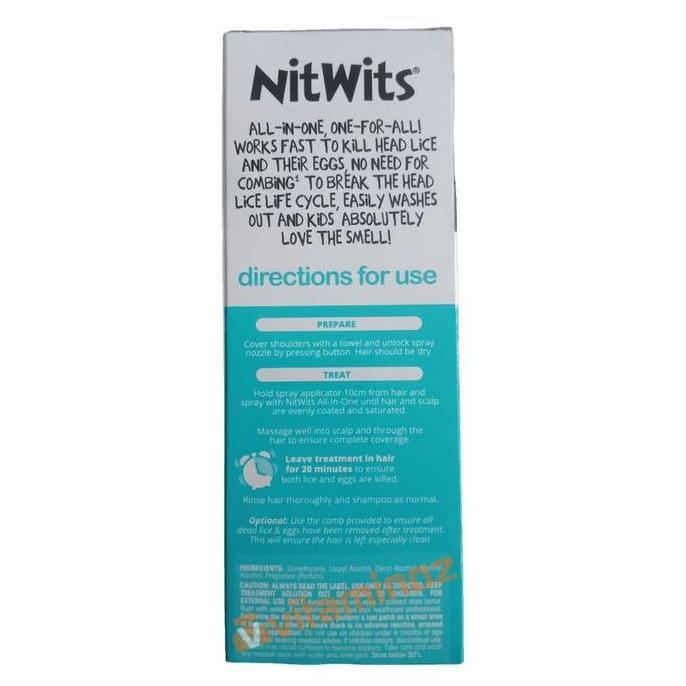 NitWits All In One Head Lice Solution - 120 ml Obat kutu Nitwit DEL